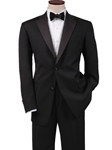 Black Satin Notch Lapel Tuxedo