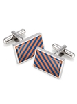 Orange & Blue Team Stripes Inlay Cufflinks | M-Clip New Cufflinks Collection 2016 | Sams Tailoring