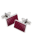 Crimson & Black Team Stripes Inlay Cufflink  | M-Clip New Cufflinks Collection 2016 | Sams Tailoring