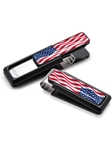 Black with US Flag Anodized Aluminum Money Clip | M-Clip New Money Clip | Sams Tailoring