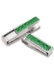 Dark Green American Alligator Money Clip | M-Clip New Money Clip | Sams Tailoring