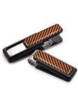 Orange & Black Inlay Money Clip  | M-Clip New Money Clip | Sams Tailoring