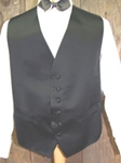 Black Satin Vest