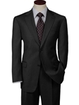 Hart Schaffner Marx Grey Beaded Pinstripe Suit 195-389310 - Suits | Sam's Tailoring Sam's Fine Men's Clothing