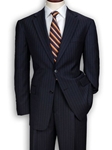 Navy Pinstripe Worsted Suit