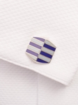 Blue and White Cufflink | Robert Talbott Spring 2017 Collection | Sam's Tailoring