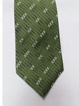 Green and White Printed Design Silk Tie | Jane Barnes Silk Ties | Sam's Tailoring Fine Men's Clothing