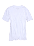 White Pima Cotton Short Sleeves V-Neck T-shirt | Georg Roth V-Neck T-shirts | Sam's Tailoring Fine Men Clothing