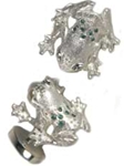 *`Oval Engraving` 18K Gold Cufflinks