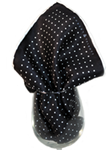 Black Solid Silk Handrolled Pocket Square