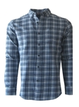 Blue & Grey Plaid Idaho Springs Long Sleeves Shirt | Georg Roth Shirts Collection | Sam's Tailoring Fine Mens Clothing