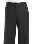 Flat Front Black Trouser