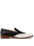 White/Black Jucar Two Tone Tasseled Slip On Shoe | Mezlan Shoes Collection | Sam's Tailoring Fine Men's Clothing