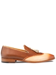 Bone/Chocolate Jucar Two Tone Tasseled Slip On Shoe | Mezlan Shoes Collection | Sam's Tailoring Fine Men's Clothing