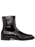 Black Buscemi Hi-Shine Ornament Men's Boot | Mezlan Boots Collection | Sam's Tailoring Fine Men's Clothing