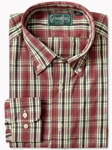 Red Winter Madras Long Sleeve Men's Shirt | Gitman Shirts Collection | Sam's Tailoring Fine Men Clothing