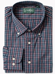 Navy Check Heavy Poplin Men's Shirt | Gitman Shirts Collection | Sam's Tailoring Fine Men Clothing