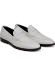 White Italian Deerskin Classic Modern Silhouette | Belvedere Studio Shoes | Sam's Tailoring Fine Men's Clothing