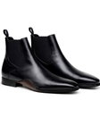 Black Italian Leather Lining Men's Chelsea Boot | Belvedere Studio Shoes | Sam's Tailoring Fine Men's Clothing