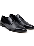 Black/Grey Deerskin & Nappa Leather Men's Shoe | Belvedere Studio Shoes | Sam's Tailoring Fine Men's Clothing