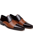 Brown/Tan Deerskin & Nappa Leather Men's Shoe | Belvedere Studio Shoes | Sam's Tailoring Fine Men's Clothing