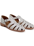 Milk Italian Deerskin Leather Men's Sandal | Belvedere Studio Shoes | Sam's Tailoring Fine Men's Clothing