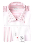 Red and White Stripe Dress Shirt