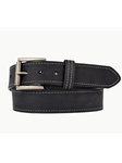 Black Oil Tanned Harness Leather Tracer Belt | Lejon Leather Causal Belts | Sam's Tailoring Fine Men's Clothing