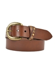 Brown Catalina Rivetted Keeper Men's Belt | Lejon Leather Causal Belts | Sam's Tailoring Fine Men's Clothing