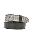 Black Rolled Nickel Buckle Men Sonoma Belt | Lejon Leather Causal Belts | Sam's Tailoring Fine Men's Clothing