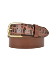 Brown Rolled Nickel Buckle Men Sonoma Belt | Lejon Leather Causal Belts | Sam's Tailoring Fine Men's Clothing