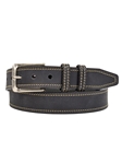 Black Nickel Buckle Wrigley Men's Belt | Lejon Leather Causal Belts | Sam's Tailoring Fine Men's Clothing
