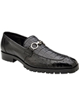 Black Caiman & Ostrich Quill Corso Men Loafer | Belvedere Dress Shoes | Sam's Tailoring Fine Men's Clothing