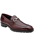 Burgundy Caiman & Ostrich Quill Corso Men Loafer | Belvedere Dress Shoes | Sam's Tailoring Fine Men's Clothing