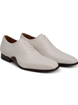 White Italian Calf Leather Men's Oxford | Belvedere Studio Shoes | Sam's Tailoring Fine Men's Clothing