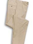 Khaki Flat Front Chino Trouser