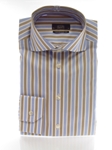 Contemporary Fit: Blue and Brown Stripes Shirt - Eton of Sweden  |  SamsTailoring Clothing