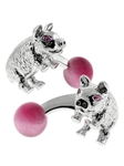Black Spotted Frog Cufflinks