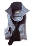 Striped Poplin with White Collar