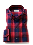 Striped Poplin with White Collar