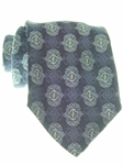 Yellow and Blue Broad Stripe Silk Tie