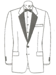 Tuxedo Coat 100% Wool Worsted