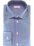 Contemporary Fit: Blue Stripes Single Cuff Shirt - Eton of Sweden  |  SamsTailoring Clothing