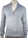 Half Zip Mock with Twisted Yarn