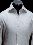Brown & White Button Down Collar Shirt