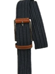 Italian Woven Waxed cotton Elastic Belt