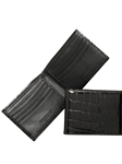 Black Alligator Double Billfold Wallet