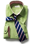 Striped Poplin with White Collar