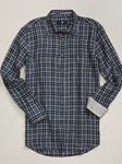 Brown Flannel Plaid Sport Shirt