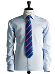 Striped Poplin with White Collar